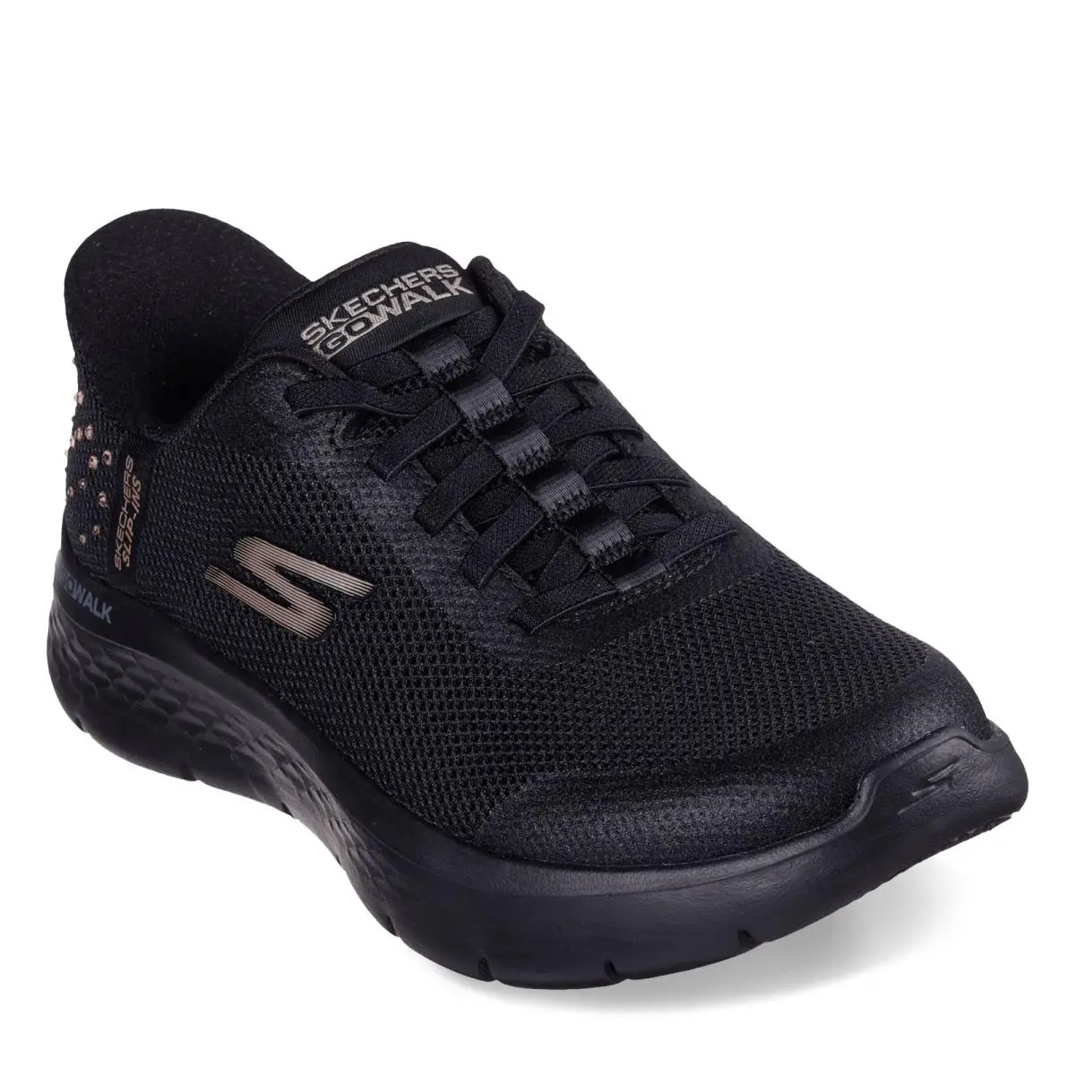 Women`s Skechers Slip-ins: GO Walk Flex - Krysta Walking Shoe 125502-BKRG Black - Black