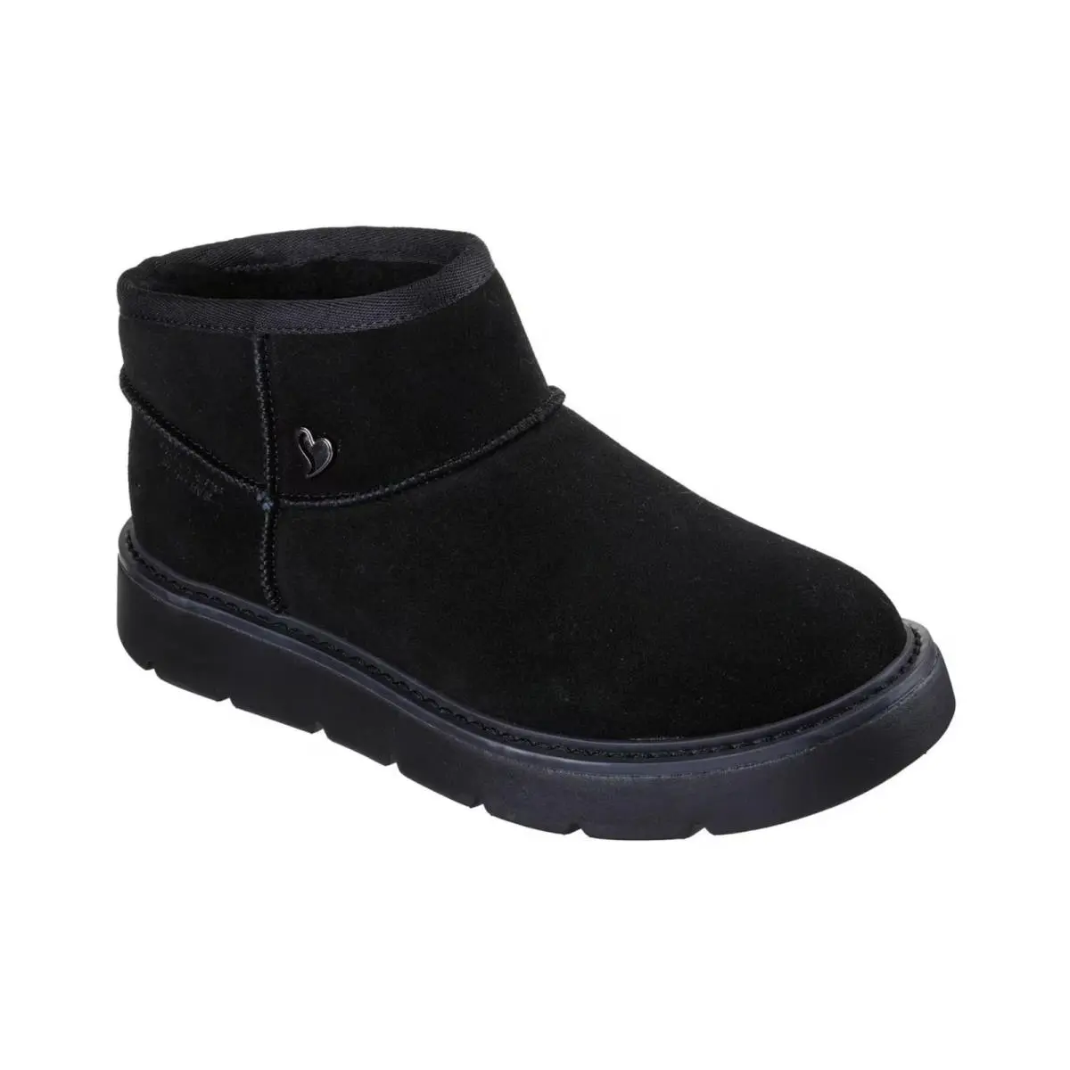 Women`s Skechers Slip-ins: Keepsakes Cozy - Cozy Mini Boots Black SZ 6