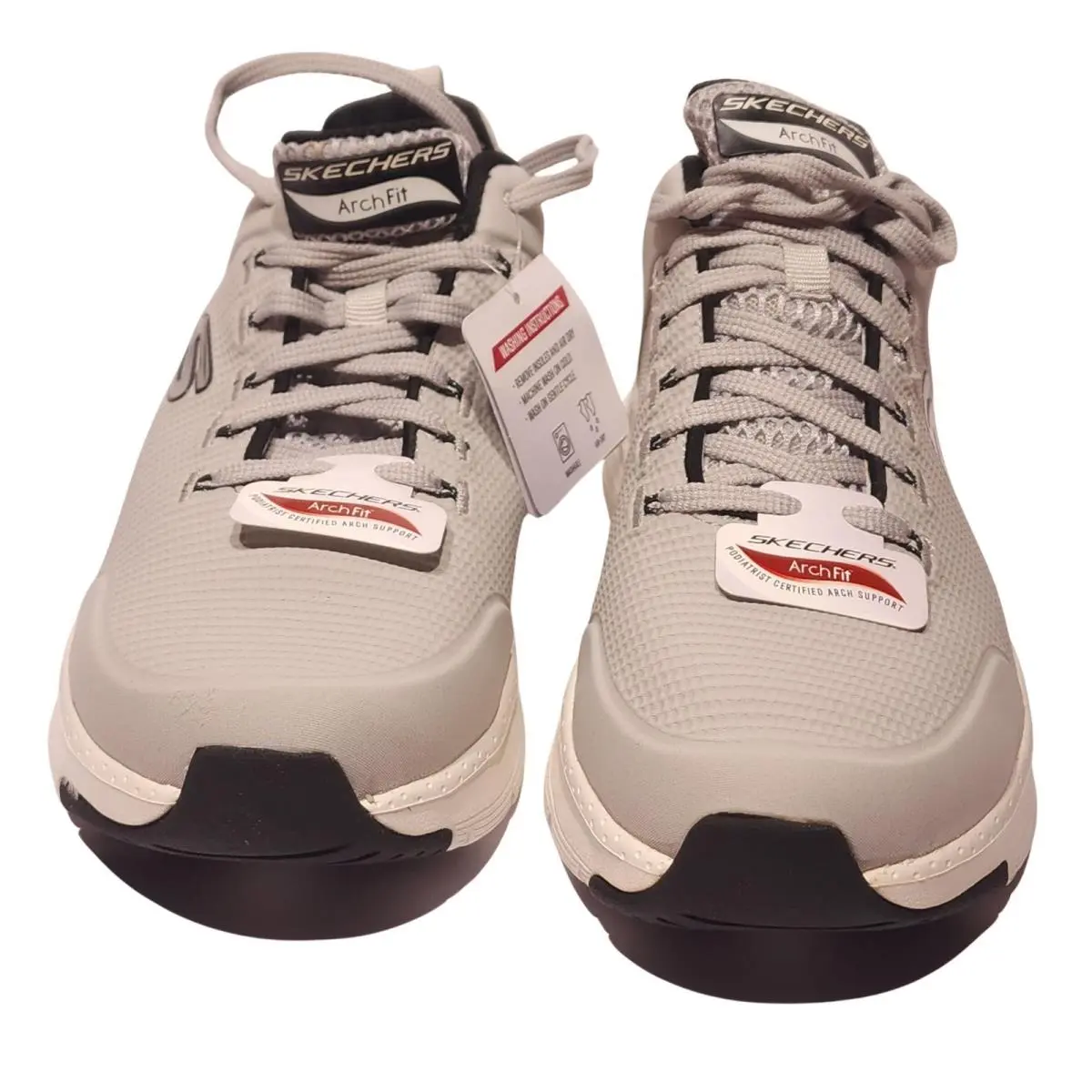 Skechers Arch Fit Titan Mens 7 Womens 8.5 Gray Black Sneaker 232200
