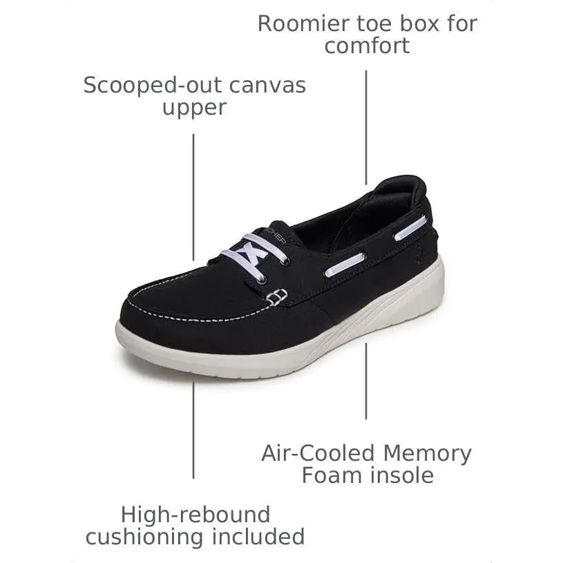 Black/white - Skechers Women`s On-the-go Flex Adapt Relaxed Fit Boat Shoe