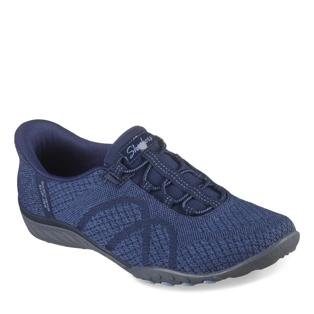 Women`s Skechers Slip-ins: Breathe-easy - Knitty Waves Sneaker 100762-NVY Navy