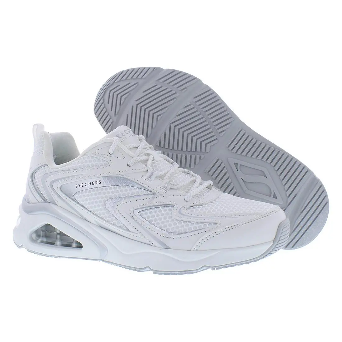 Skechers Street Tres Air Vision-airy Womens Shoes Size 7 Color: White/silver