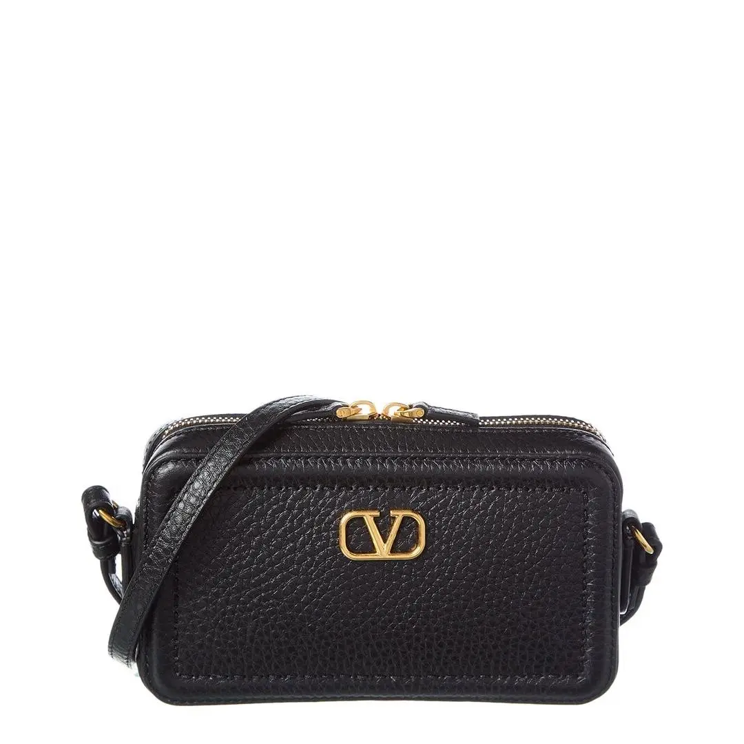 Vlogo Alltime Mini Leather Camera Bag Women`s Black by Valentino