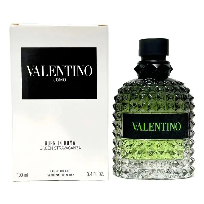 Born In Roma Green Stravaganza Men 3.4 oz 100ml Eau De Toilette Spray by Valentino