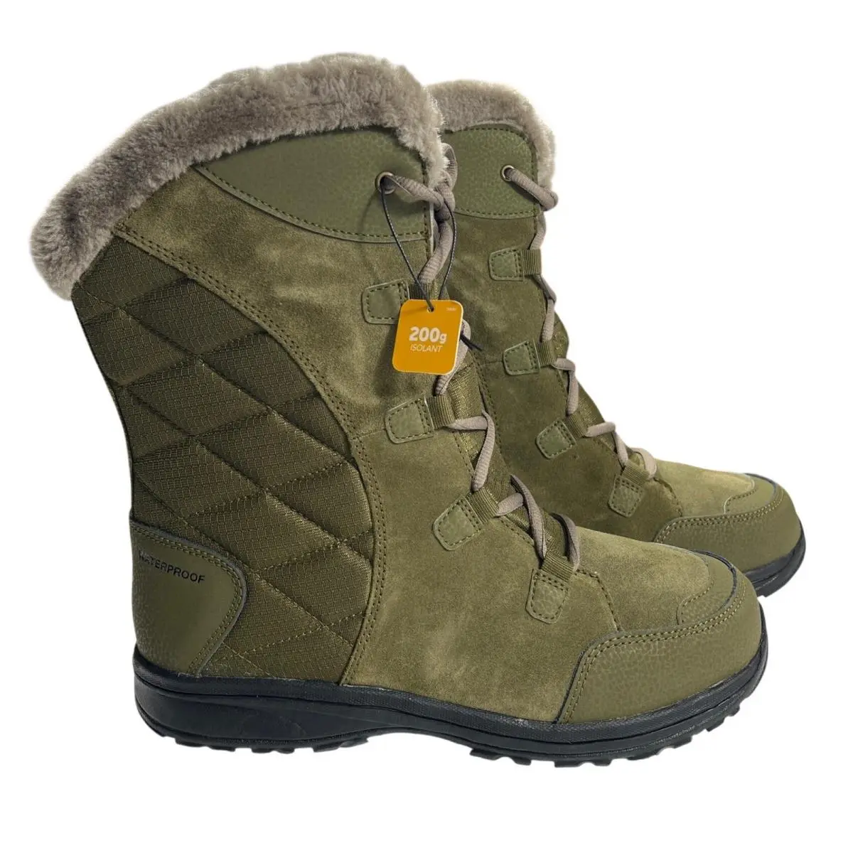Columbia Minx Shorty Iii Winter Boot Size 11 Nori Green Waterproof Insulated