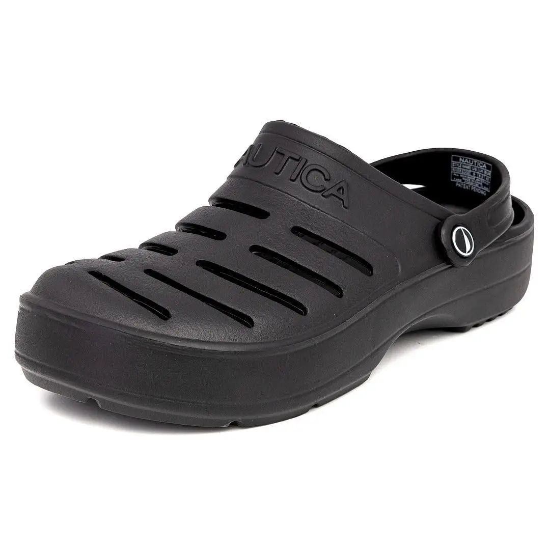 Men`s Clogs - Athletic Sports Sandal - Water Shoes Slip-on black river edge by Nautica