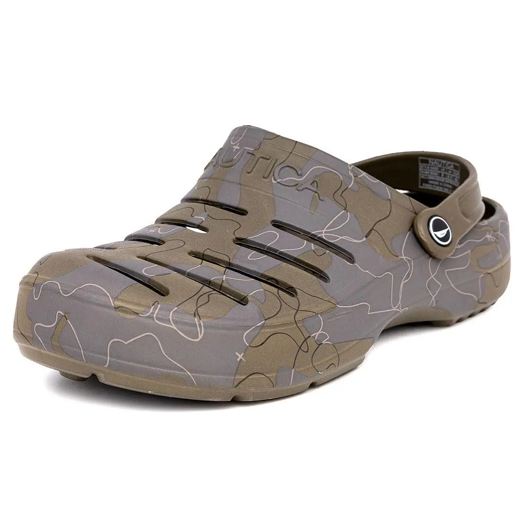 Men`s Clogs - Athletic Sports Sandal - Water Shoes Slip-on camo river edge by Nautica