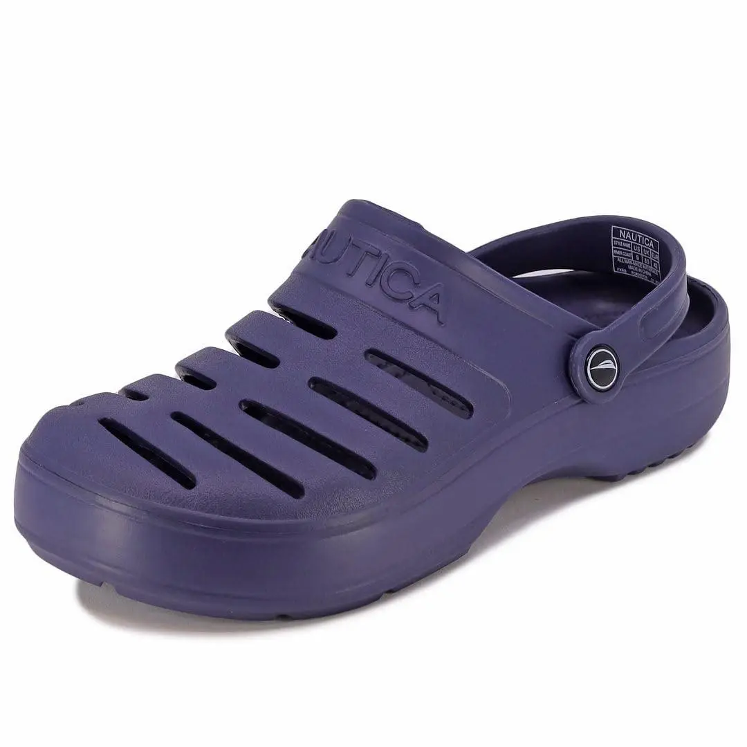 Men`s Clogs - Athletic Sports Sandal - Water Shoes Slip-on navy river edge by Nautica
