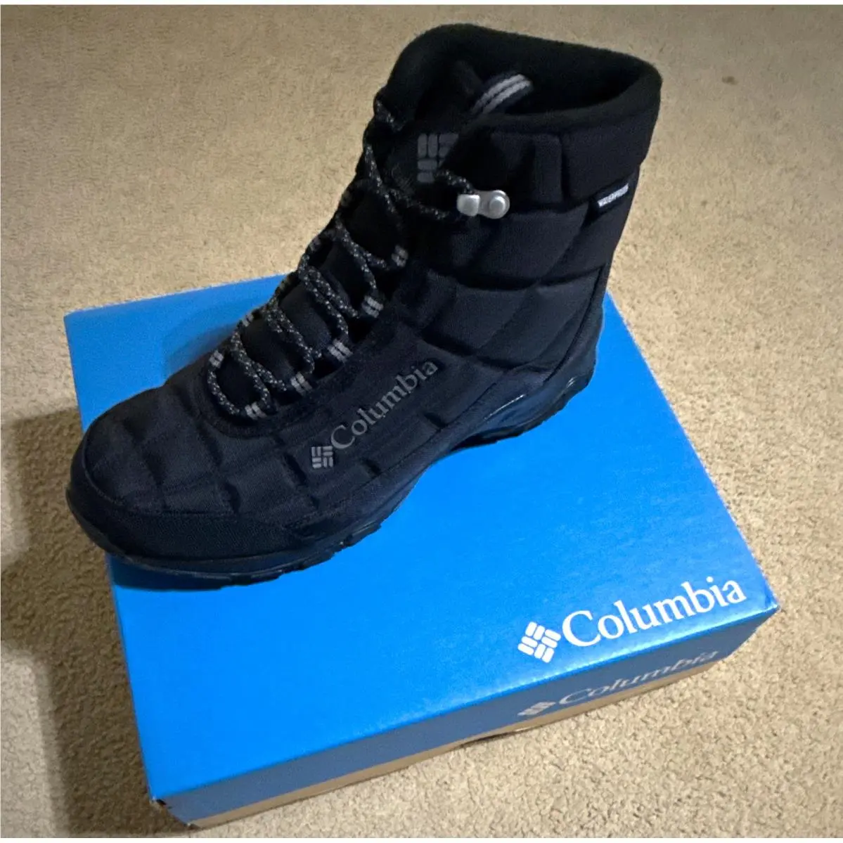Columbia Men`s Snow Boots Black Waterproof Insulated Lace-up Ankle US 10.5