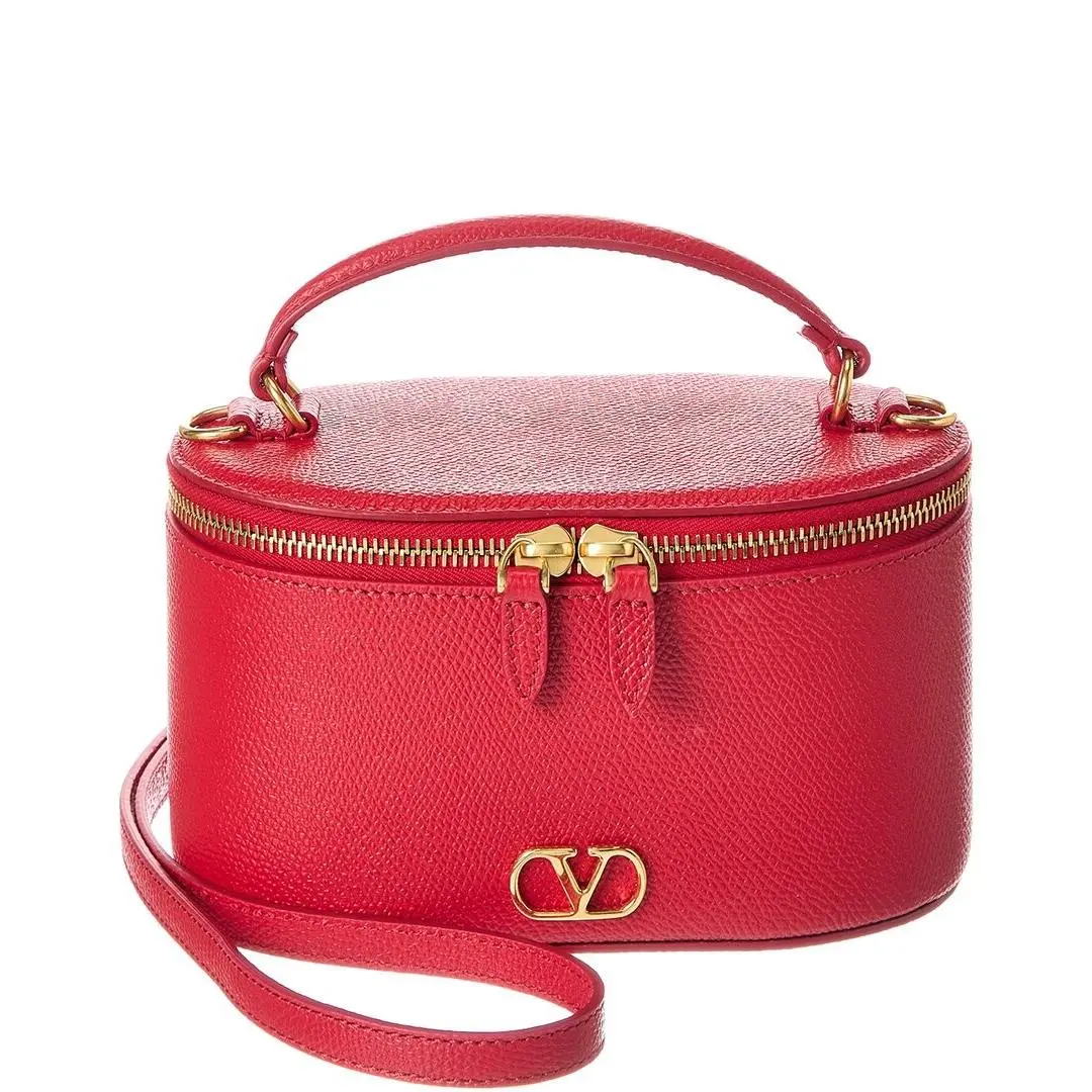 Vlogo Signature Mini Leather Vanity Bag Women`s Red by Valentino