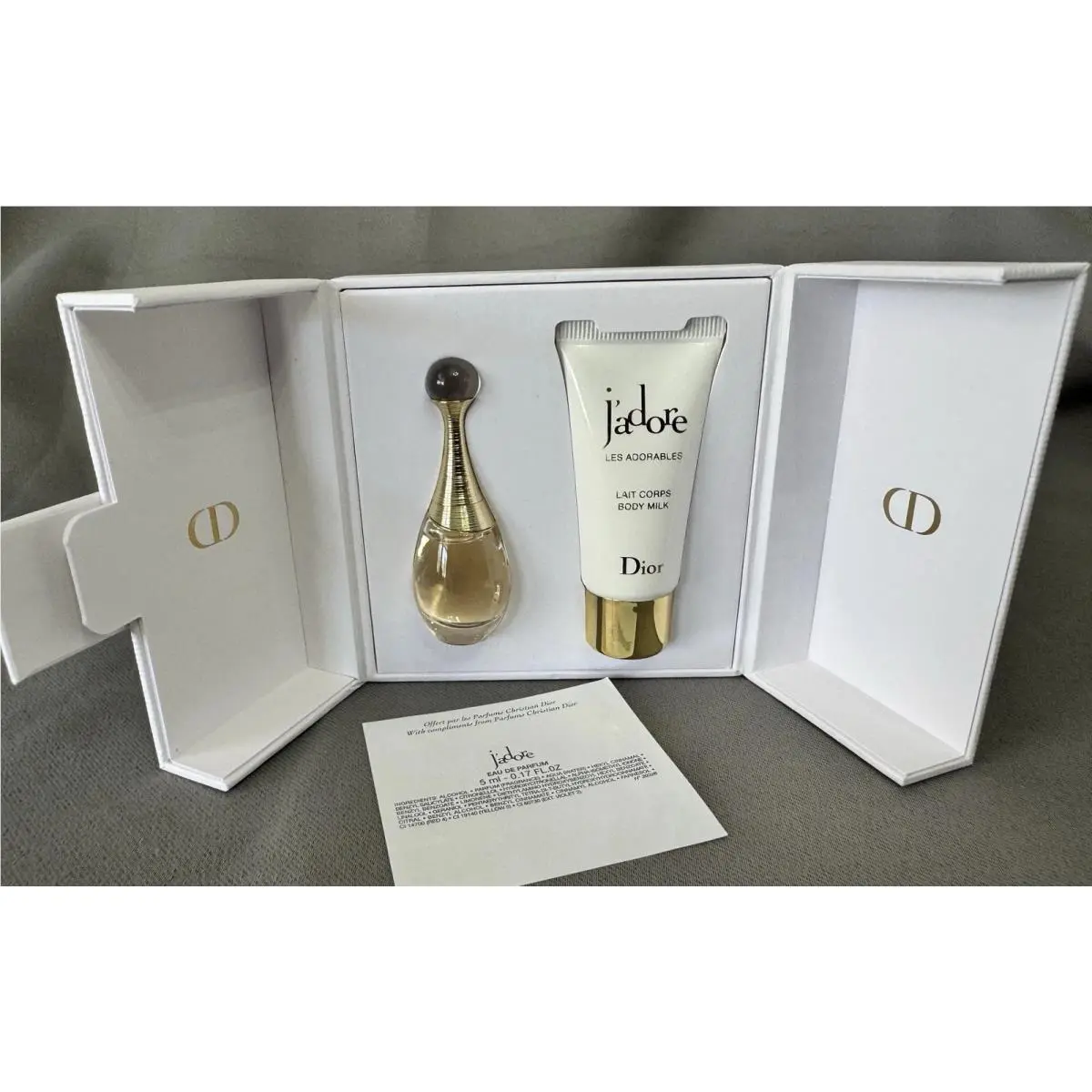 Dior J`adore Miniature Duo Set Parfum 5ml and Body Milk 20ml