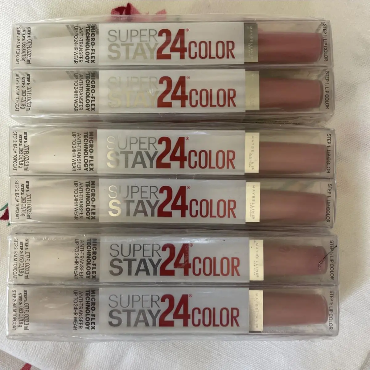 6 Maybelline Superstay 24 2-Step Liquid Lipstick 240 All Night Apricot Fact Seal
