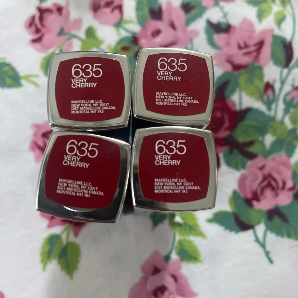 4 Maybelline 635 Very Cherry Matte Colorsensational Lipstick New Disc Htf