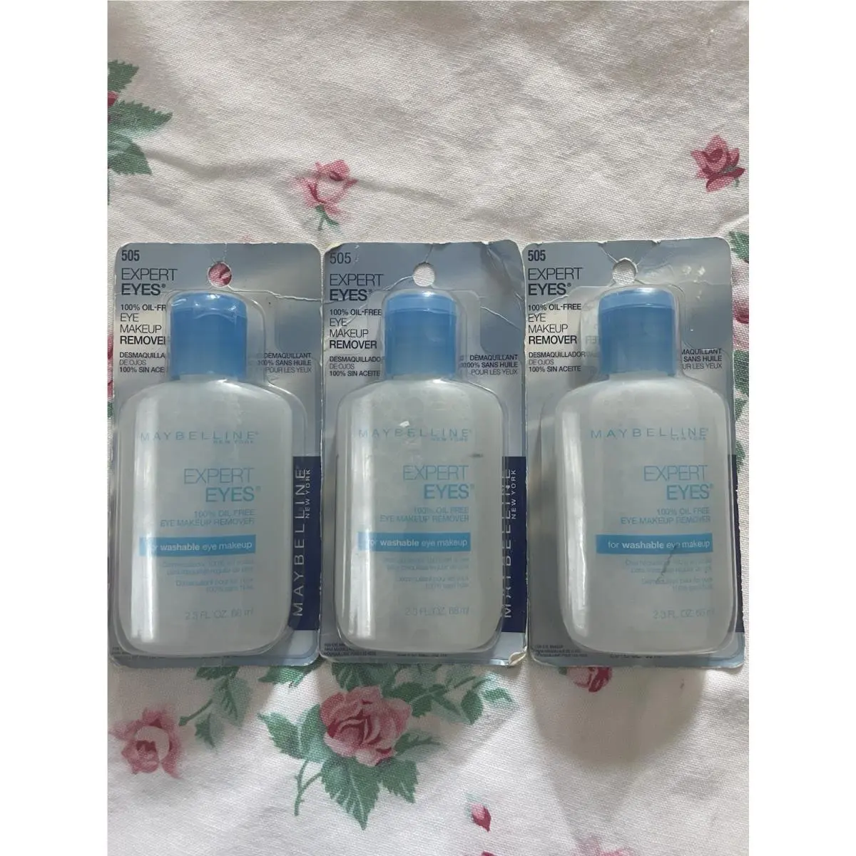 3 Pack - Maybelline Expert Eyes Oil Free Eye Makeup Remover 2.3oz Nip Disc Htf