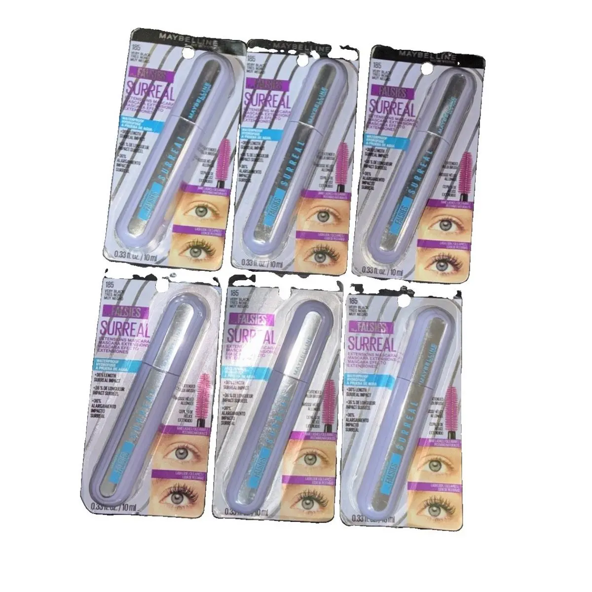 Maybelline The Falsies Surreal Extensions Waterproof Mascara Very Black 6 Pack