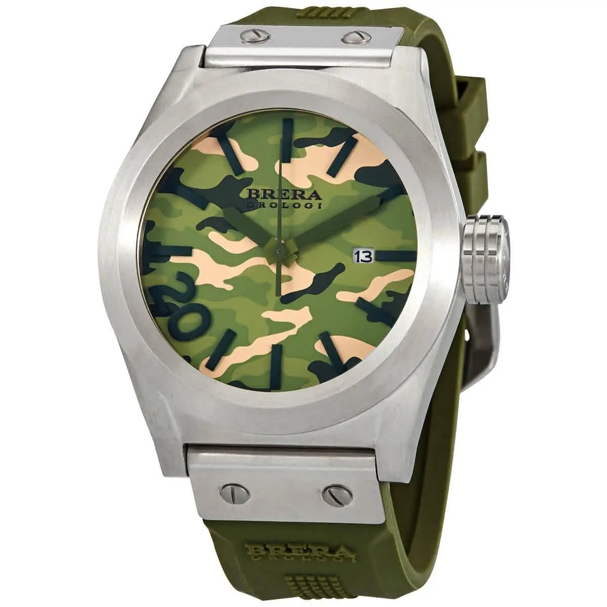 Brera Orologi BRETS4581 Eterno Solotempo Green Camouflage Dial 45 mm Men`s Watch by Brera Milano