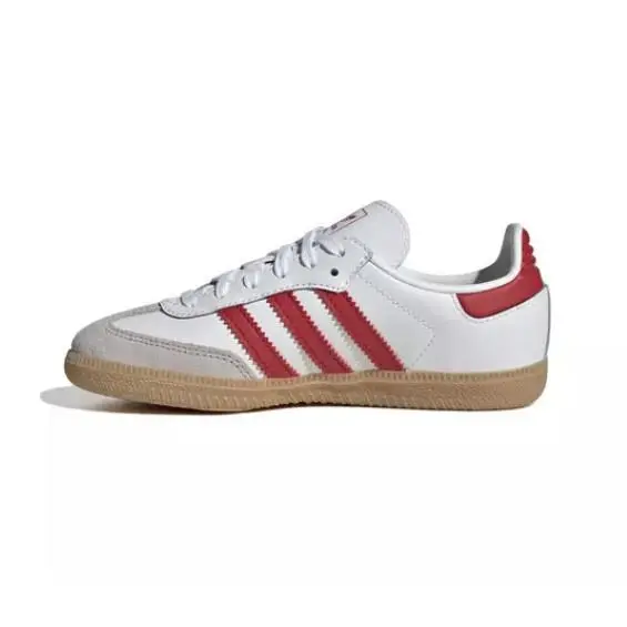 Adidas Unisex Samba OG C White/better Scarlet/gum 3 US Youth Select Size
