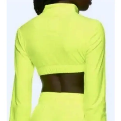 Adidas clothing - Adidas X Jeremy Scott Velour Cropped Track Top - H50968 - Yellow 16