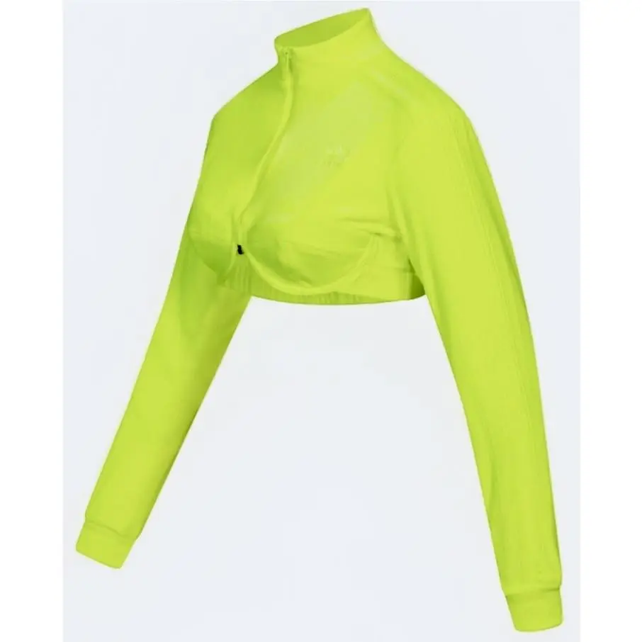 Adidas clothing - Adidas X Jeremy Scott Velour Cropped Track Top - H50968 - Yellow 17
