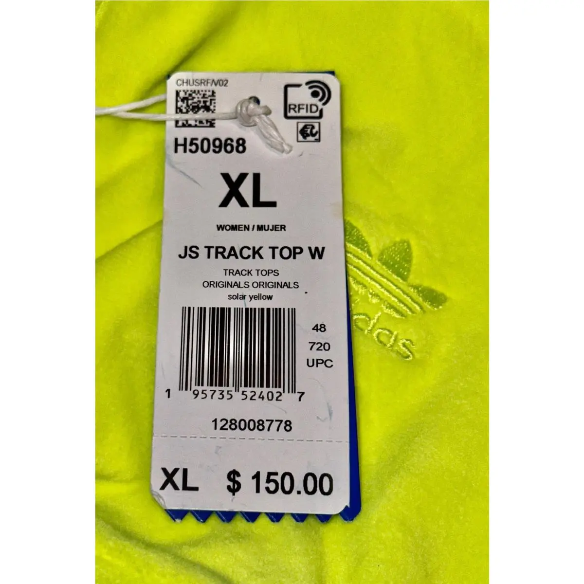 Adidas clothing - Adidas X Jeremy Scott Velour Cropped Track Top - H50968 - Yellow 9