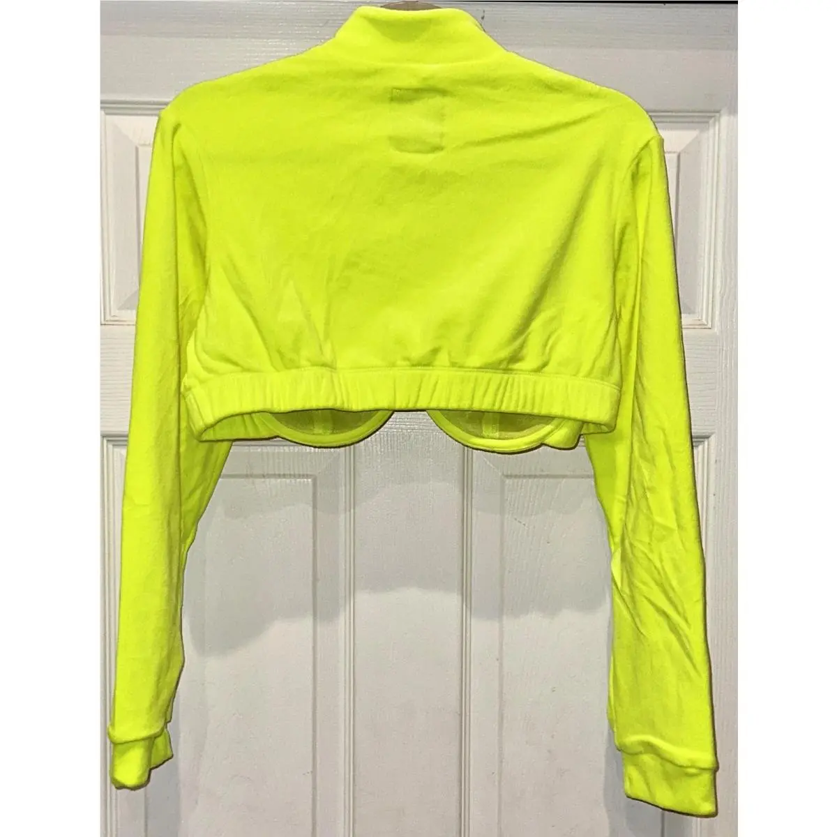 Adidas clothing - Adidas X Jeremy Scott Velour Cropped Track Top - H50968 - Yellow 14