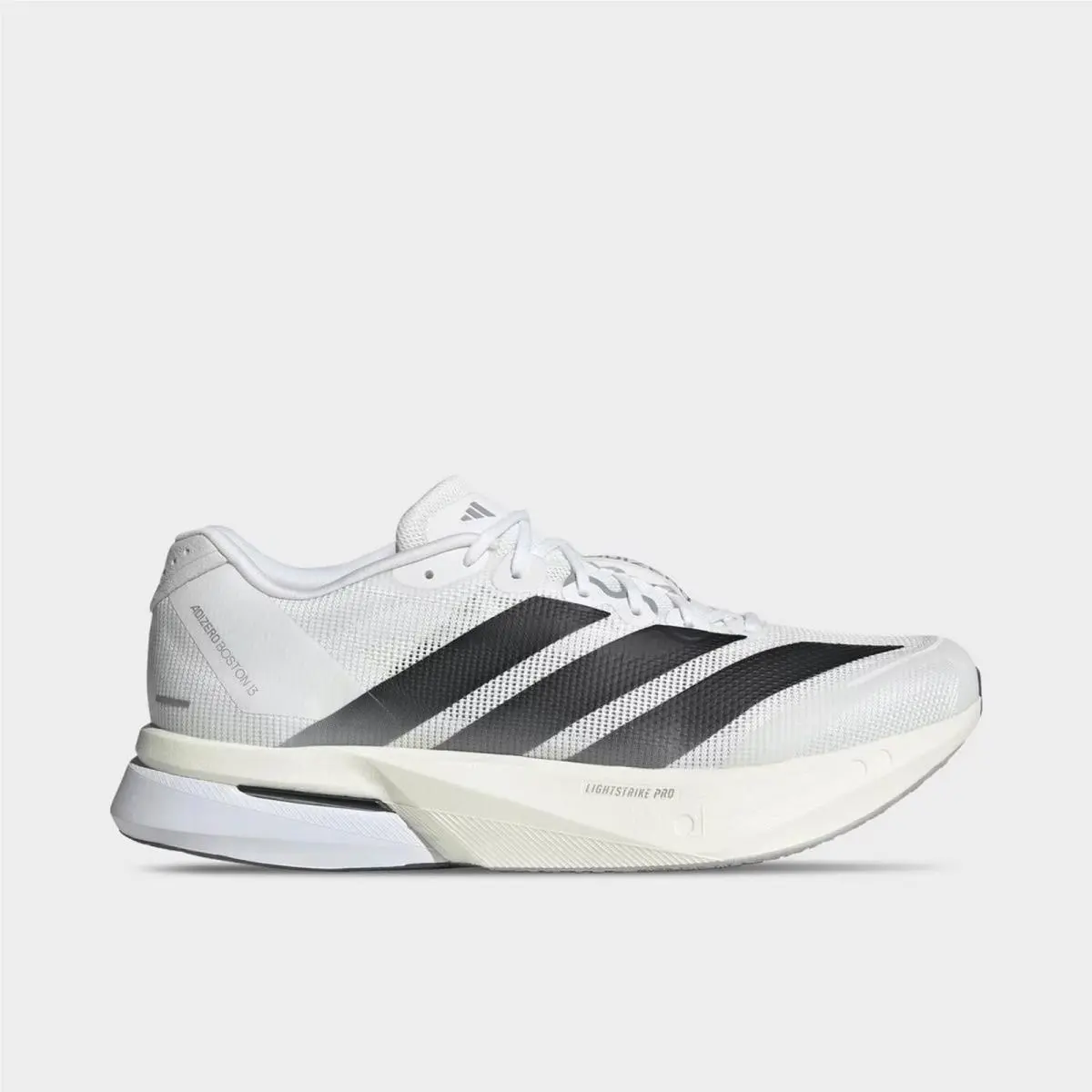 Men`s Adidas Adizero Boston 13 Running Shoes White/black/dash Grey JS4939 100