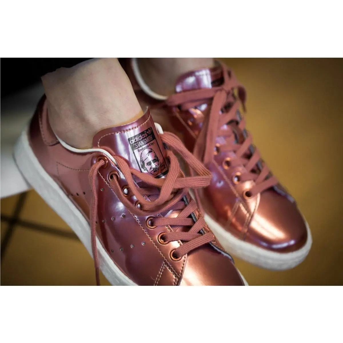 Adidas shoes - adidas Stan Smith Boost - Stan Smith Boost - BB0107 - bronze copper metallic white 3