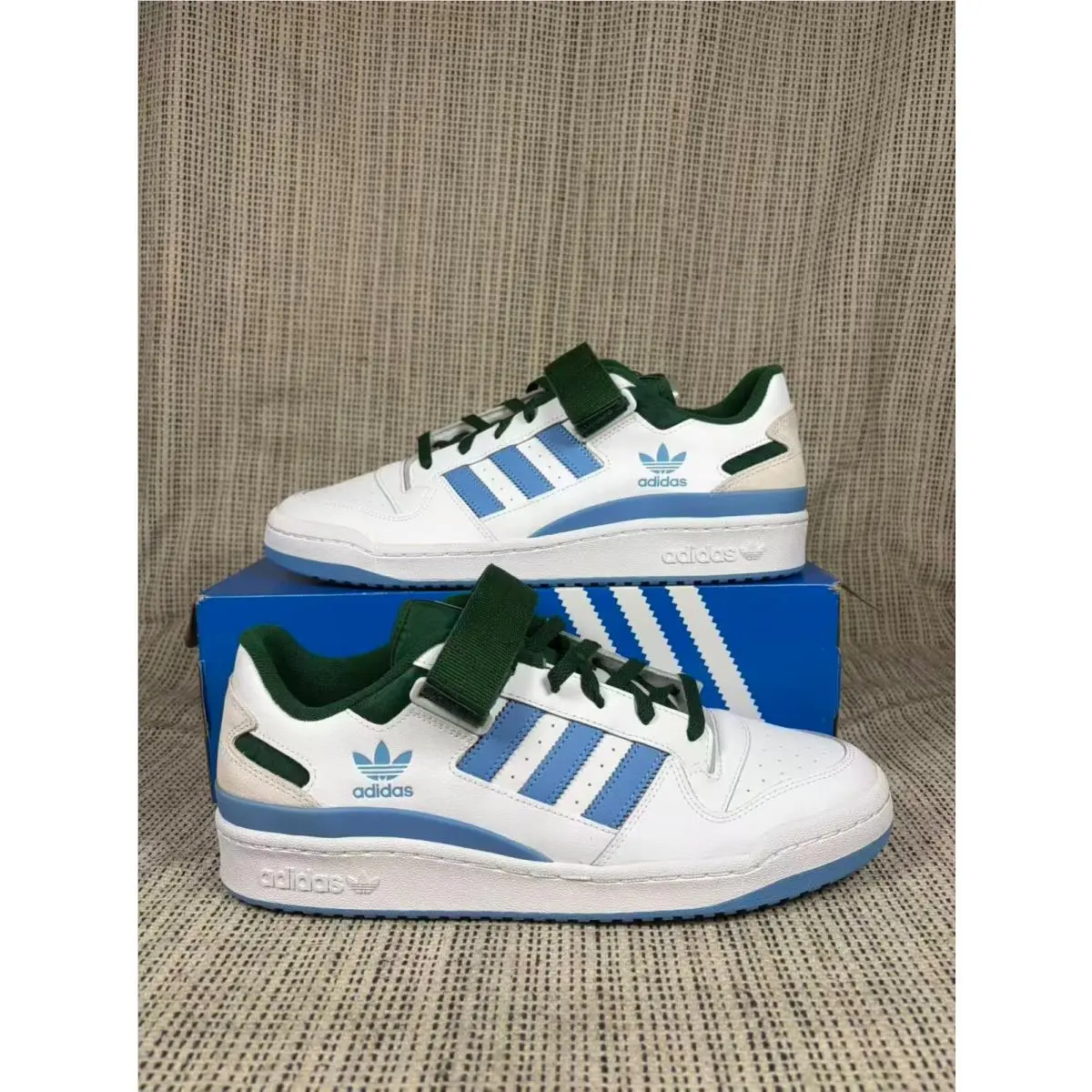 Adidas Forum Low `white Blue Green` Men`s Shoes FY6816