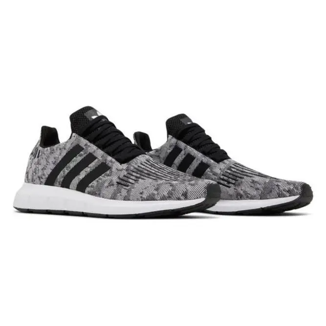Adidas Swift Run EE4442 Men`s Running Shoes Athletic Sneakers Black/white