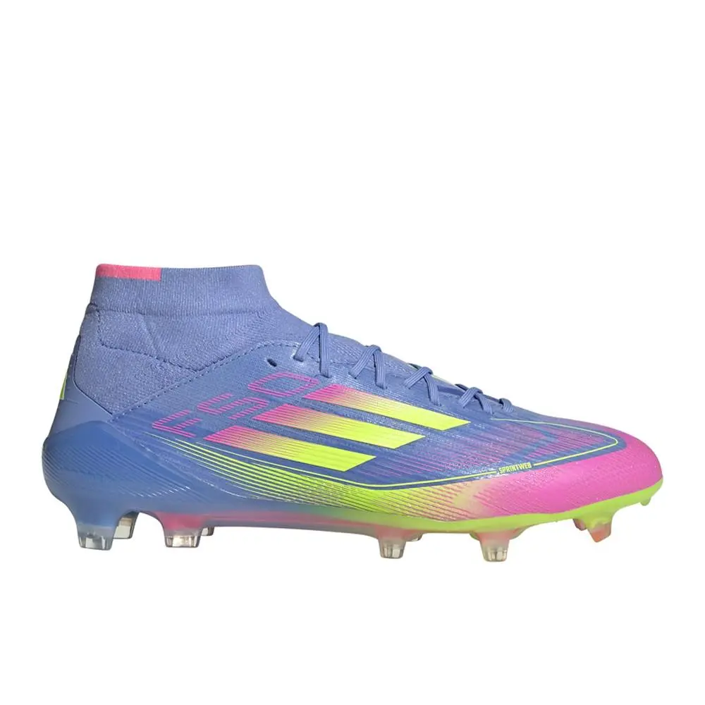 Adidas F50 Elite Mid Firm Ground Soccer Cleats Womens Blue Sneakers Athletic Sho