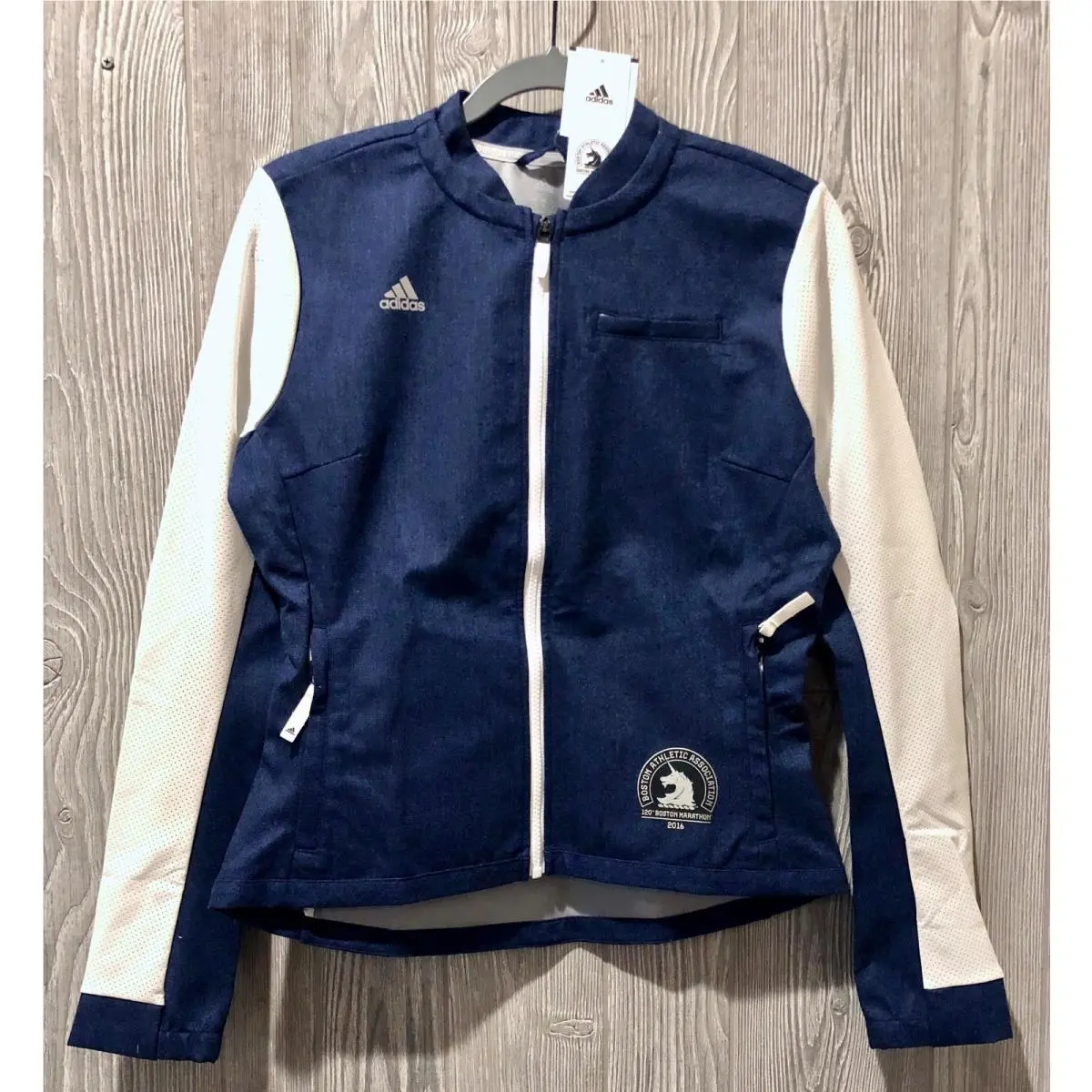 Adidas clothing - ADIDAS Adistar Viz Boston Marathon 2016 Reflective Running Jacket - AO3844 - Blue 7