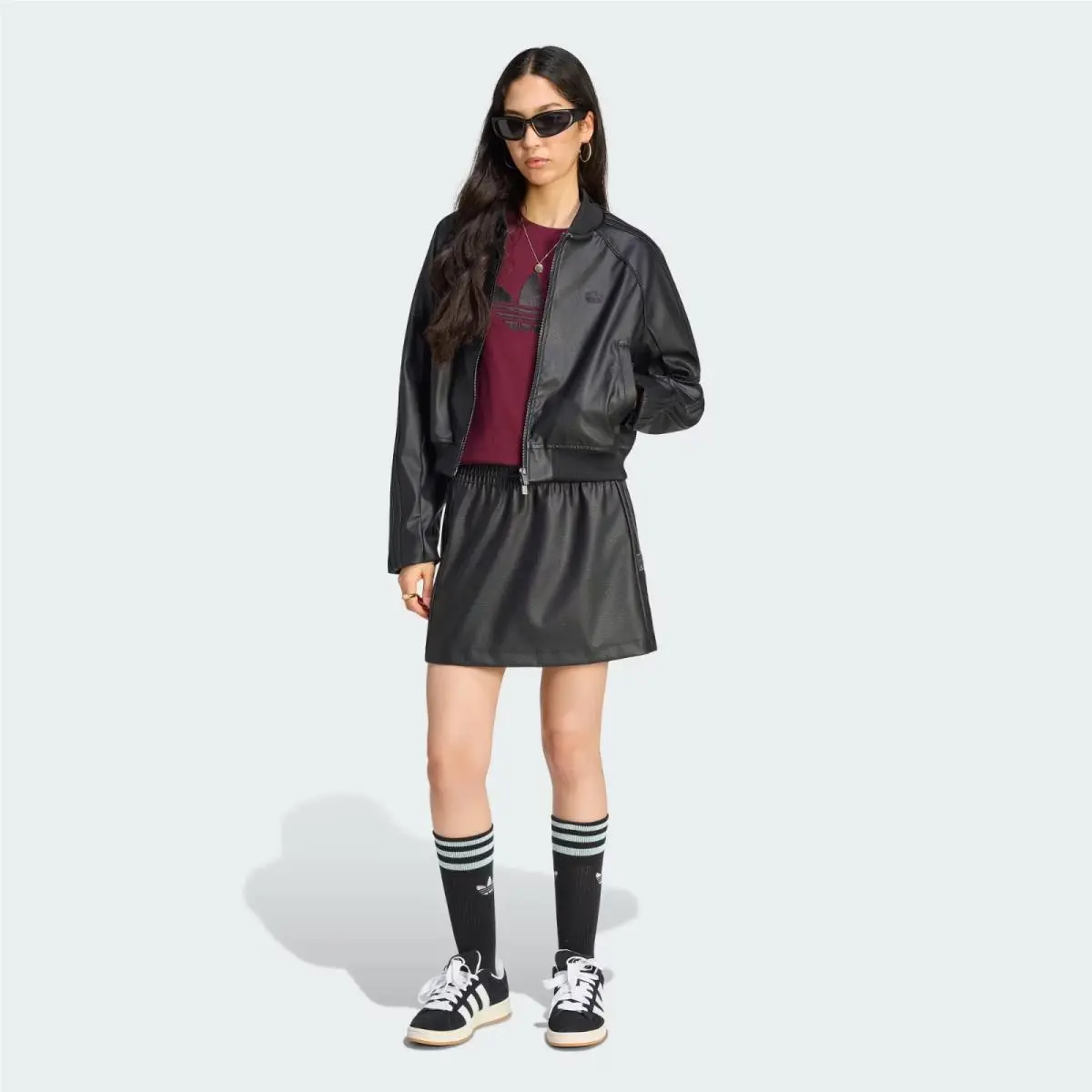 Adidas clothing - adidas Firebird - Firebird - KQ6433 - Black / Maroon 2