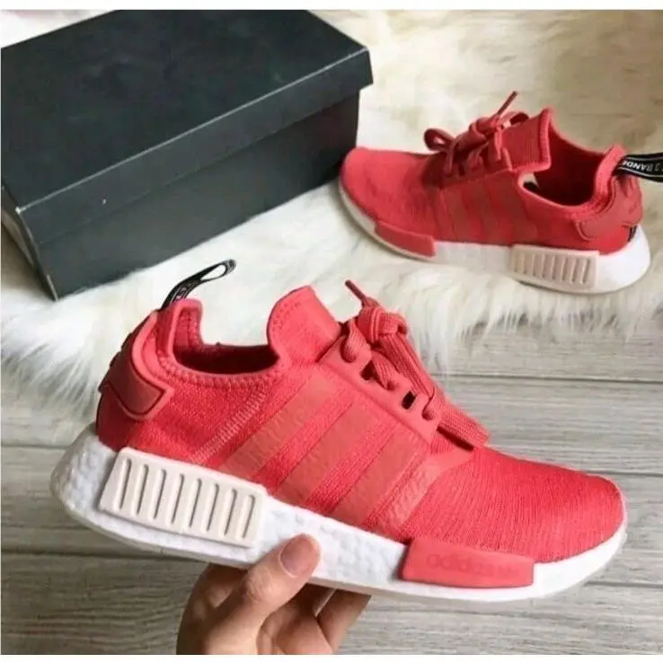 Adidas NMD-R1 Women`s Running Shoes CQ2014 Runner Nomad Trace Scarlet Red Pink
