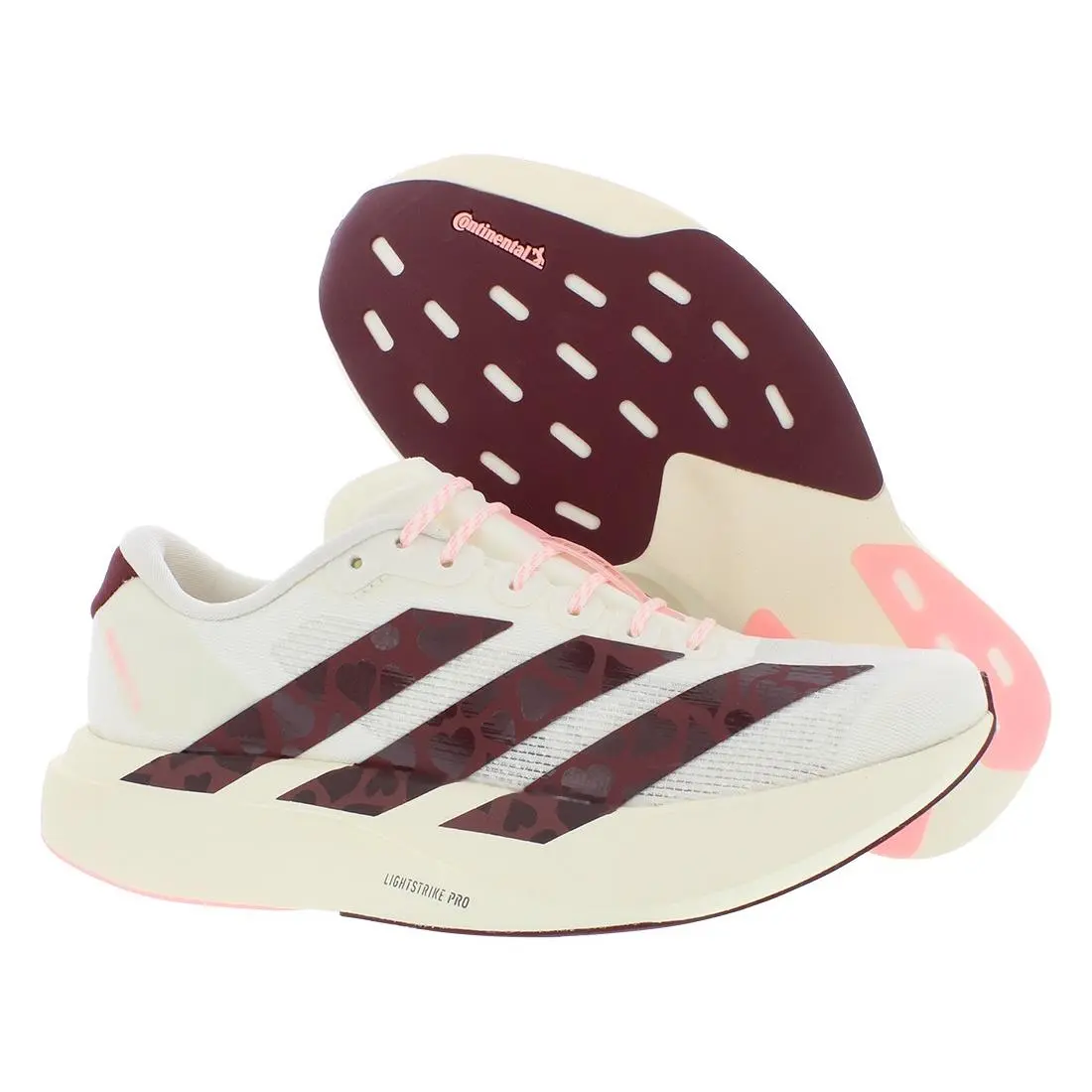 Adidas Adizero Evo SL Womens Shoes - Off White/Shadow Red/Pink Spark, Main: White
