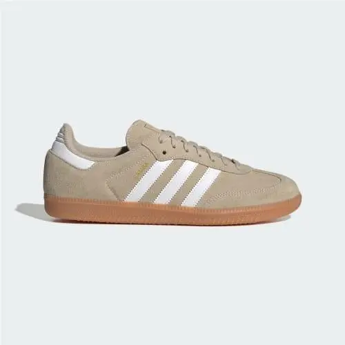Adidas Originals Men`s Khaki/white/gum Samba OG Sneakers KK2272 HB1