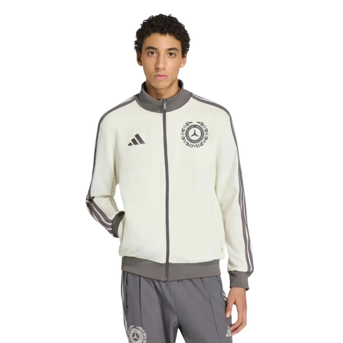 Adidas clothing - Adidas Mercedes AMG Petronas F1 Team Silver Arrows Track Top - KE8270 - Off White 0