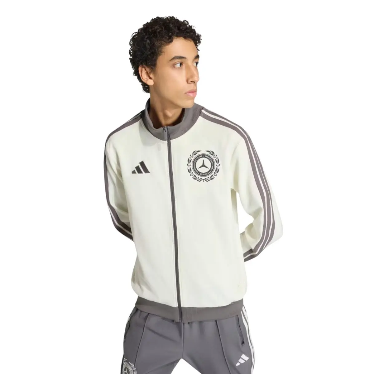 Adidas clothing - Adidas Mercedes AMG Petronas F1 Team Silver Arrows Track Top - KE8270 - Off White 7