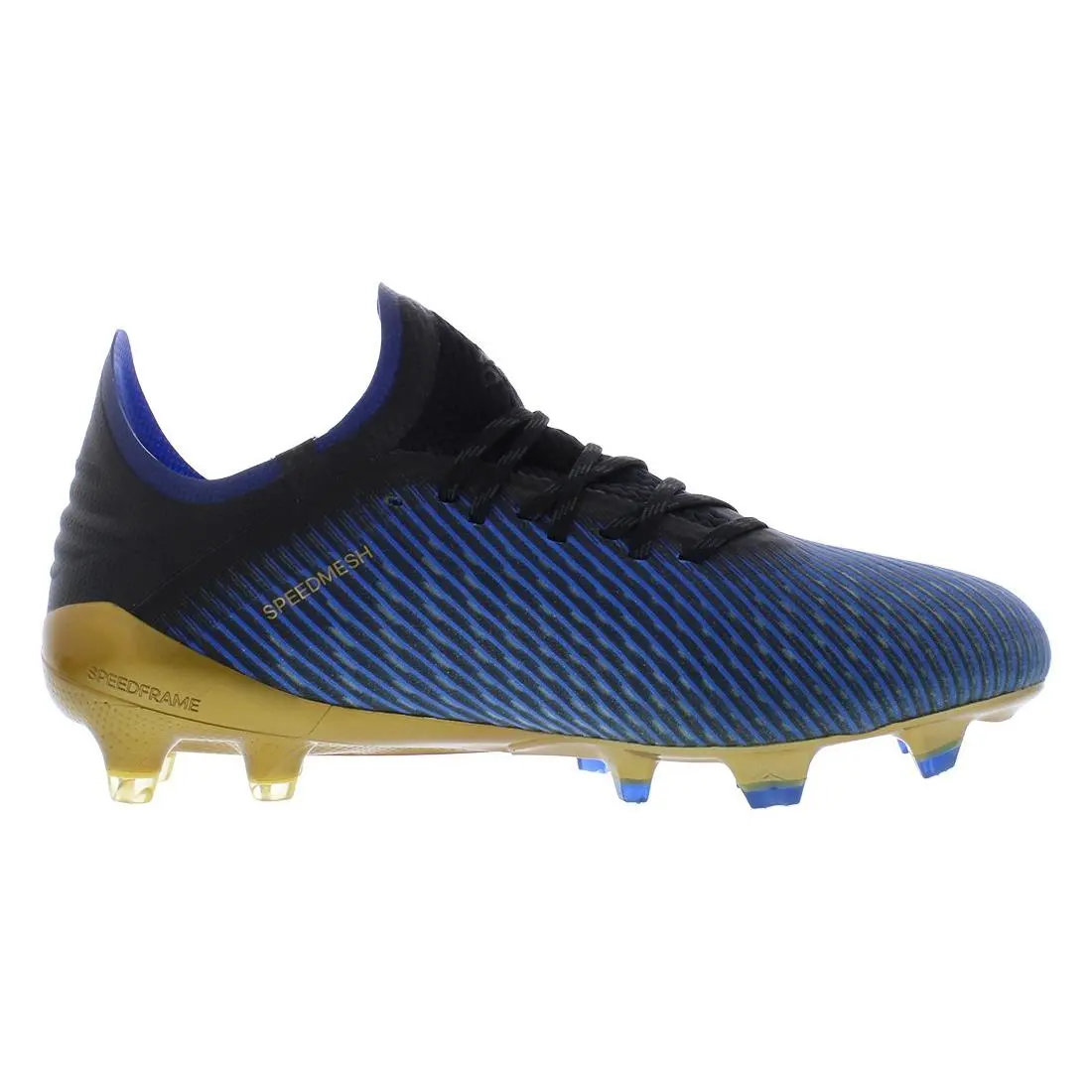 Adidas shoes - Core Black/Gold Metallic/Football Blue, Main: Blue 1