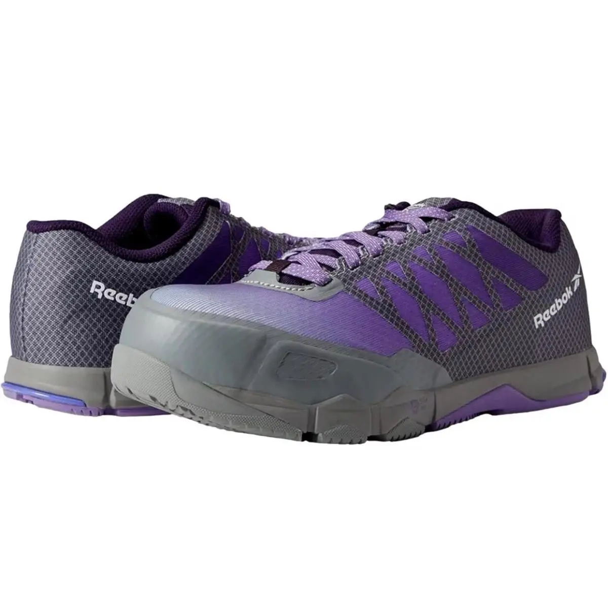 Reebok Work Speed TR Work EH Comp Toe Grey/purple RB451 Women`s Size 6.5 Medium
