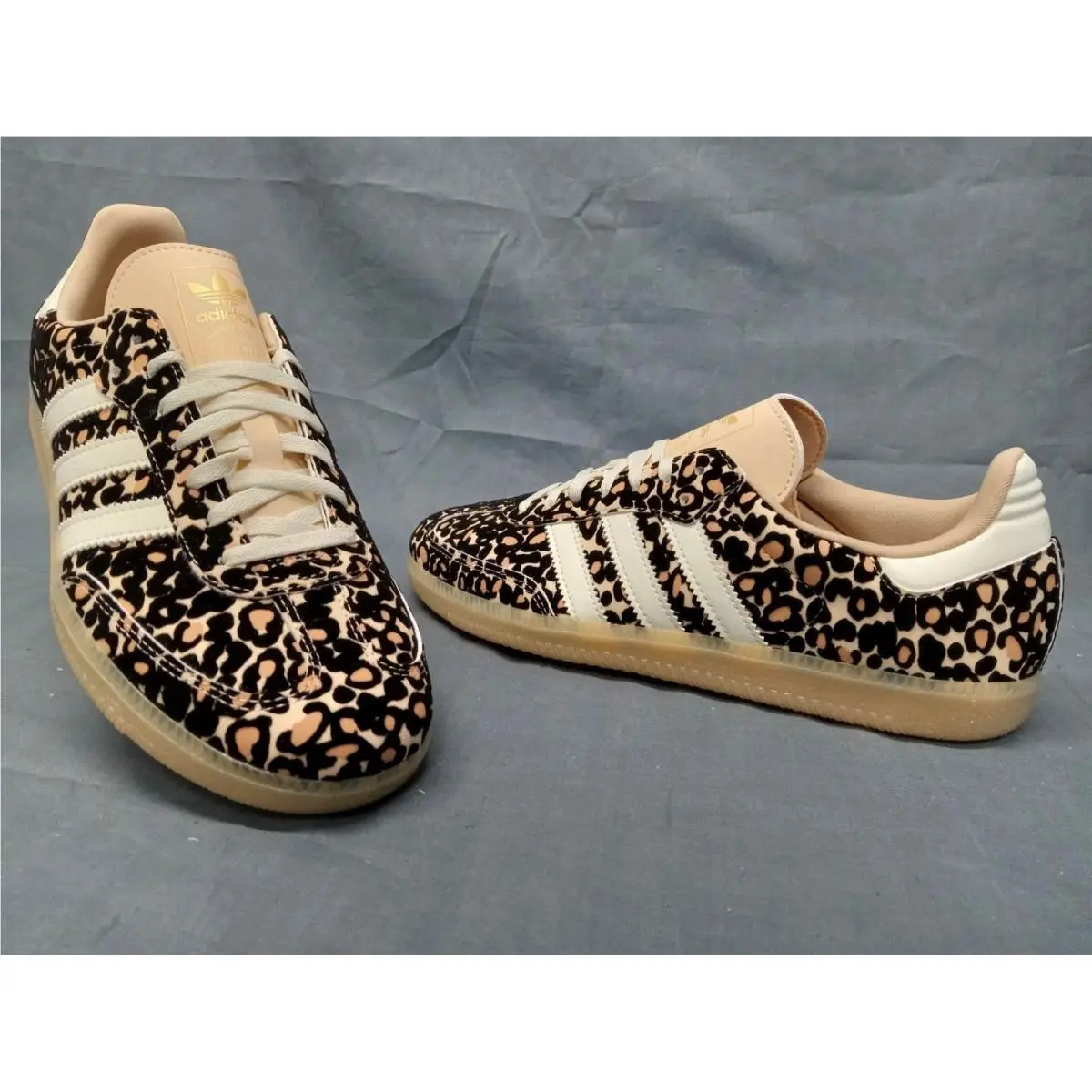 Adidas Samba OG J Cheetah Sand Strata Ivory Gum LA2064 Girls Size 6