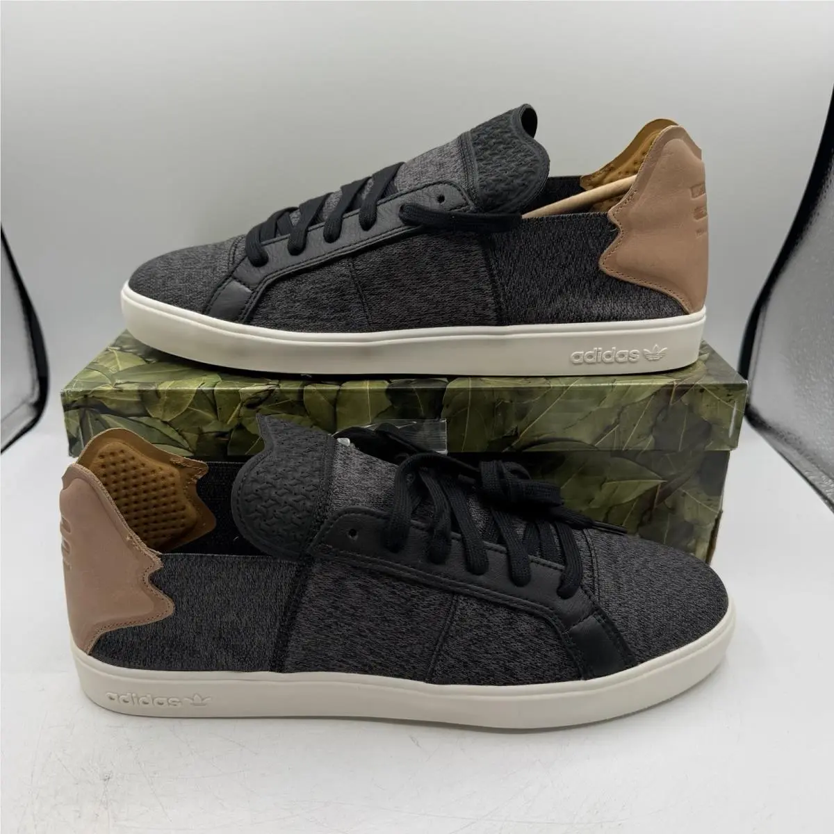 Adidas X Pharrell Williams Vulc Lace Up PW Shoes Mens 11.5 Black Sneakers AQ5778
