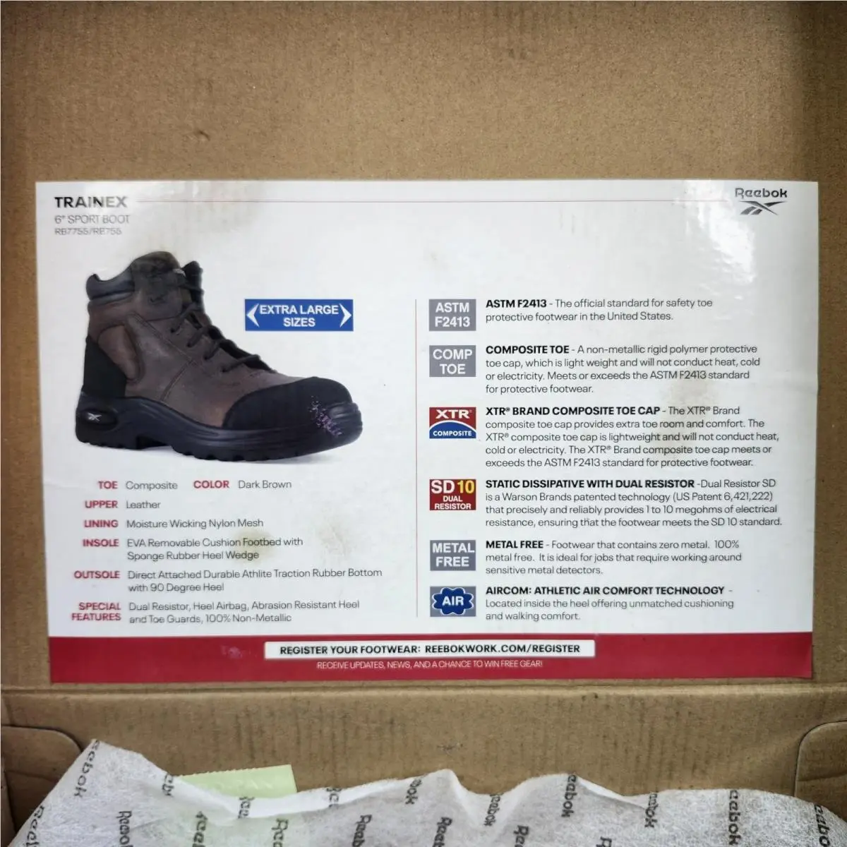 Reebok shoes - Esd - Esd - Brown (UPC: 690774133945) 9