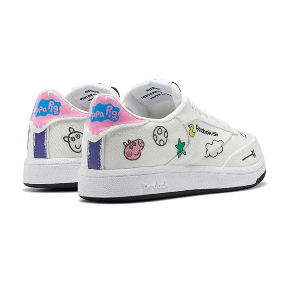 Reebok Peppa Pig Club C Kids Shoes Size 11 White Play Dreamy