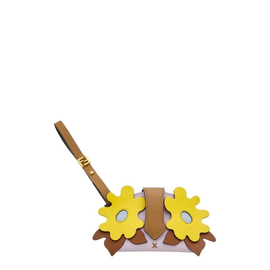 Best Friends Forever Leather Card Case Women`s Yellow by Fendi