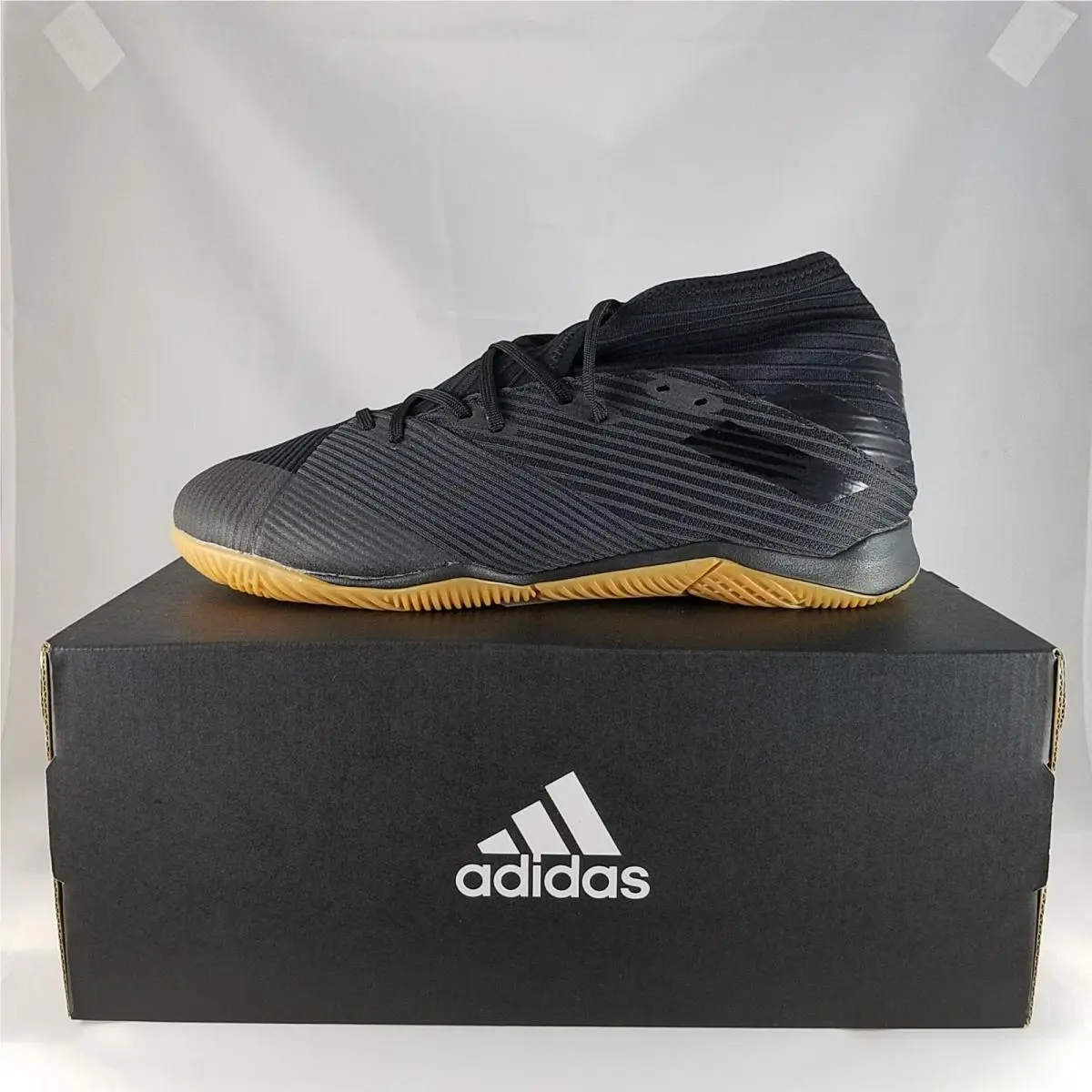 Adidas Nemeziz 19.3 IN Indoor Soccer Shoes Black/gum F34413 Men`s Size 7.5