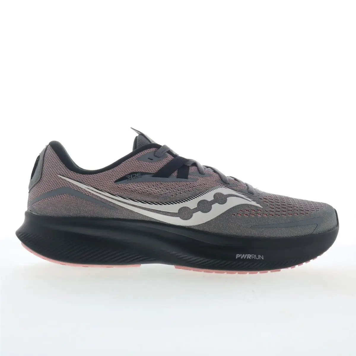 Saucony Ride 15 S10729-22 Womens Gray Mesh Lace Up Athletic Running Shoes 12