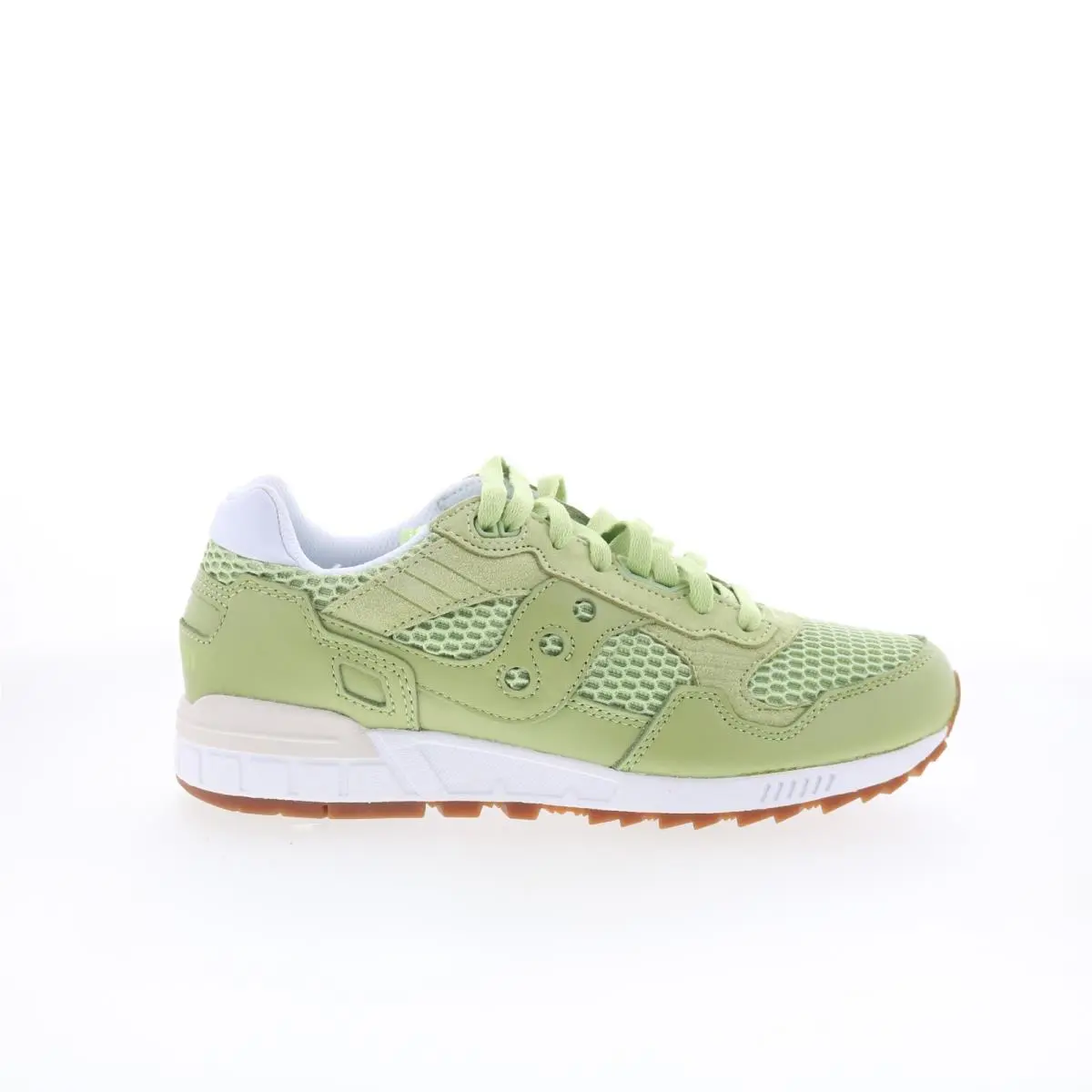 Saucony Shadow 5000 S60719-2 Womens Green Leather Lifestyle Sneakers Shoes 12