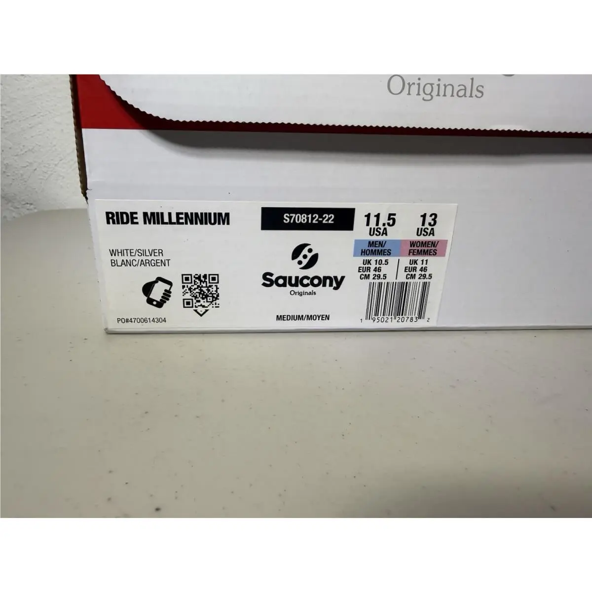 Saucony shoes - S7081222 - S70812-22 - White, Silver, Black, Orange 7