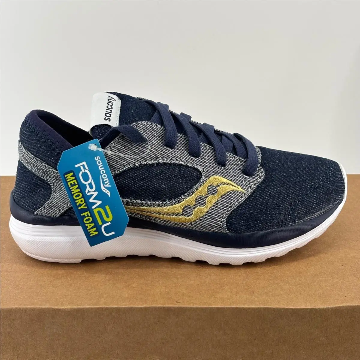 Saucony Kineta Relay Womens 5 Navy Denim Memory Foam Sneakers S15244-47