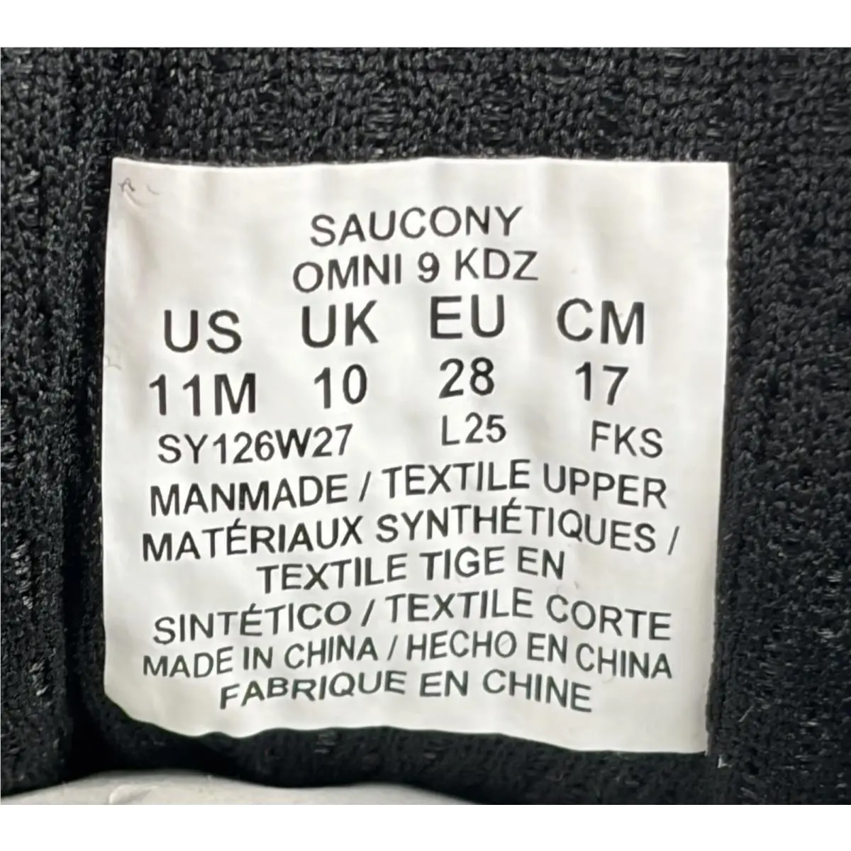 Saucony shoes - Saucony Omni 9 Big Kids - SY126W27 - Black/Silver (UPC: 196562999187) 7